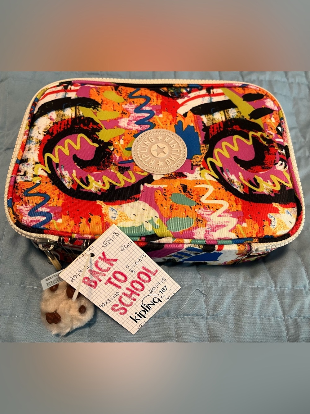 Kipling Kids' Color Splash Pencil Case - Multicolor NWT